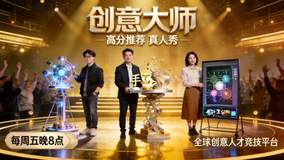 高分推荐真人秀《创意大师》海报 - 参赛者展示创意作品
